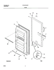 03 - Door parts for Frigidaire Freezer FFU14FC4CW1 from AppliancePartsPros.com