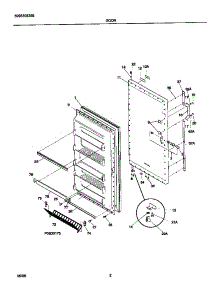02 - Door parts for Frigidaire Freezer FFU14F9GW2 from AppliancePartsPros.com