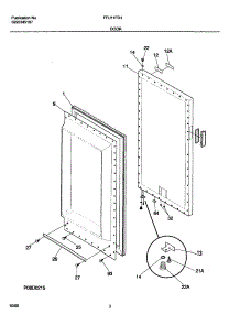 03 - Door parts for Frigidaire Freezer FFU11F0HW3 from AppliancePartsPros.com