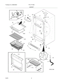 05 - Cabinet parts for Frigidaire Freezer FFU14F7HBG from AppliancePartsPros.com