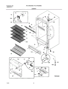 05 - Cabinet parts for Frigidaire Freezer FFU14FG4AW0 from AppliancePartsPros.com