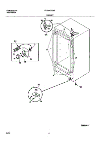 05 - Cabinet parts for Frigidaire Freezer FFU14K1CW0 from AppliancePartsPros.com