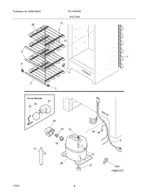 07 - System parts for Frigidaire Freezer FFU14K0DW1 from AppliancePartsPros.com