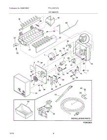 09 - Ice Maker parts for Frigidaire Freezer FPUH19D7LF0 from AppliancePartsPros.com