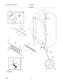 05 - Cabinet parts for Frigidaire Freezer FFU14C3CW4 from AppliancePartsPros.com