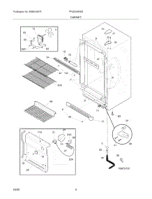 05 - Cabinet parts for Frigidaire Freezer FFU2064DW2 from AppliancePartsPros.com