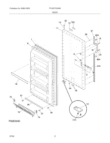 03 - Door parts for Frigidaire Freezer FFU20FC6AW6 from AppliancePartsPros.com