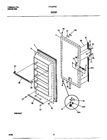 02 - Door parts for Frigidaire Freezer FFU20F9CW2 from AppliancePartsPros.com