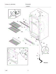 05 - Cabinet parts for Frigidaire Freezer FFU2064DW8 from AppliancePartsPros.com