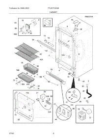 05 - Cabinet parts for Frigidaire Freezer FFU20FC6AW6 from AppliancePartsPros.com