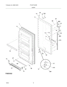 03 - Door parts for Frigidaire Freezer FFU20FC6AW8 from AppliancePartsPros.com