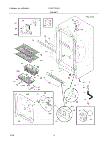 05 - Cabinet parts for Frigidaire Freezer FFU20FC6AW8 from AppliancePartsPros.com