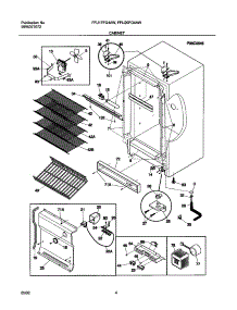 05 - Cabinet parts for Frigidaire Freezer FFU20FG4AW2 from AppliancePartsPros.com