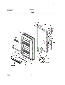 02 - Door parts for Frigidaire Freezer FFU20G9GW2 from AppliancePartsPros.com