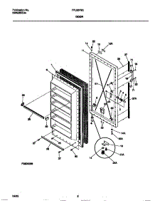 02 - Door parts for Frigidaire Freezer FFU20F9CW0 from AppliancePartsPros.com