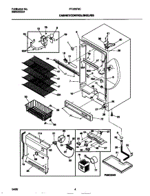 03 - Cabinet / Control / Shelves parts for Frigidaire Freezer FFU20F9CW0 from AppliancePartsPros.com