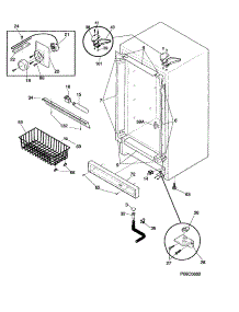 05 - Cabinet parts for Frigidaire Freezer FFU21C4CW1 from AppliancePartsPros.com