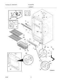 05 - Cabinet parts for Frigidaire Freezer FFU2065FW0 from AppliancePartsPros.com