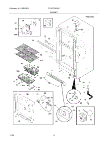 05 - Cabinet parts for Frigidaire Freezer FFU20FC6CW3 from AppliancePartsPros.com