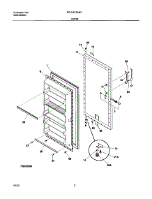 03 - Door parts for Frigidaire Freezer FFU21C3AW1 from AppliancePartsPros.com