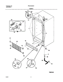 05 - Cabinet parts for Frigidaire Freezer FFU21C3AW1 from AppliancePartsPros.com