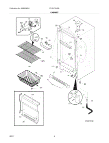 05 - Cabinet parts for Frigidaire Freezer FFU21F5HWL from AppliancePartsPros.com