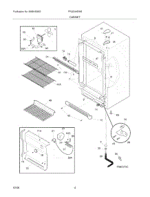 05 - Cabinet parts for Frigidaire Freezer FFU2064DW5 from AppliancePartsPros.com