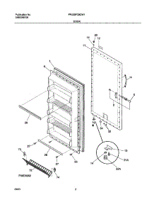 03 - Door parts for Frigidaire Freezer FFU20FC6CW1 from AppliancePartsPros.com
