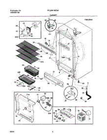 05 - Cabinet parts for Frigidaire Freezer FFU20FC6CW1 from AppliancePartsPros.com