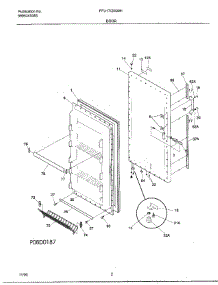 02 - Door parts for Frigidaire Freezer FFU20G9HW2 from AppliancePartsPros.com