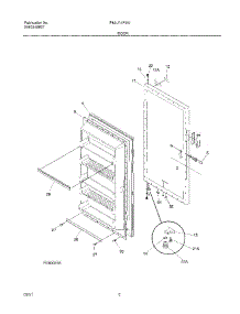 03 - Door parts for Frigidaire Freezer F82U14F3W3 from AppliancePartsPros.com