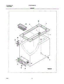 05 - Cabinet parts for Frigidaire Freezer FFC07C4AW2 from AppliancePartsPros.com