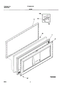 03 - Door parts for Frigidaire Freezer FFC09K2CW0 from AppliancePartsPros.com