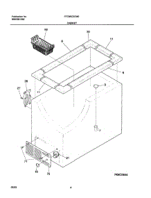 05 - Cabinet parts for Frigidaire Freezer FFC09C2CW0 from AppliancePartsPros.com