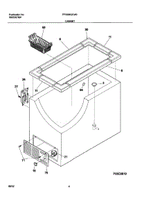05 - Cabinet parts for Frigidaire Freezer FFC09K2CW0 from AppliancePartsPros.com