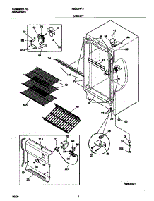 03 - Cabinet parts for Frigidaire Freezer F82U14F3W2 from AppliancePartsPros.com