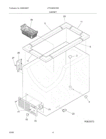 05 - Cabinet parts for Frigidaire Freezer LFFC09M5HWB from AppliancePartsPros.com