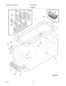 05 - Cabinet parts for Frigidaire Freezer GLFC2528FW0 from AppliancePartsPros.com