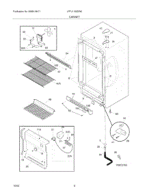 05 - Cabinet parts for Frigidaire Freezer LFFU1153DW0 from AppliancePartsPros.com