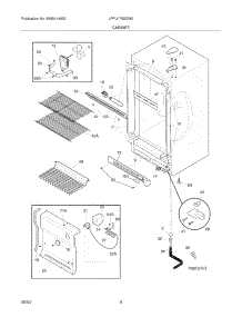 05 - Cabinet parts for Frigidaire Freezer LFFU1765DW0 from AppliancePartsPros.com