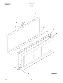 03 - Door parts for Frigidaire Freezer FFC09K0CW1 from AppliancePartsPros.com