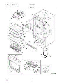 05 - Cabinet parts for Frigidaire Freezer GLFU2067FW7 from AppliancePartsPros.com
