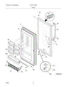 03 - Door parts for Frigidaire Freezer LFFH21F7HWD from AppliancePartsPros.com