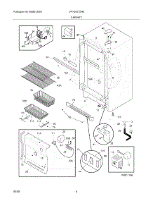 05 - Cabinet parts for Frigidaire Freezer LFFH2067DW6 from AppliancePartsPros.com
