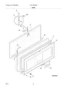 03 - Door parts for Frigidaire Freezer LFCH13M2MW0 from AppliancePartsPros.com