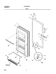 03 - Door parts for Frigidaire Freezer FFU14FC6CB0 from AppliancePartsPros.com