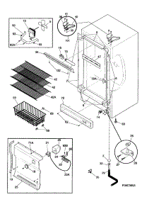 05 - Cabinet parts for Frigidaire Freezer FFU14FC6CB0 from AppliancePartsPros.com