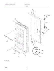 03 - Door parts for Frigidaire Freezer FFU14M5HWE from AppliancePartsPros.com