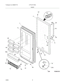 03 - Door parts for Frigidaire Freezer LFFH21F7HWC from AppliancePartsPros.com