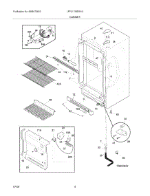 05 - Cabinet parts for Frigidaire Freezer LFFU1765DW13 from AppliancePartsPros.com